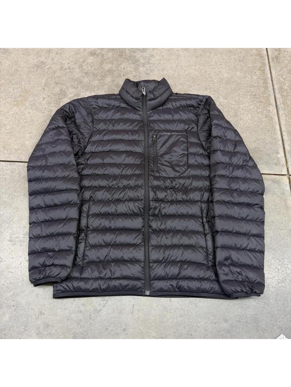 vintage eddie bauer quilted down puffer jacket size medium HAS FLAW